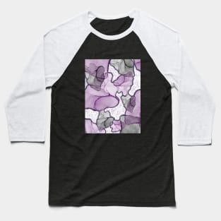 Alcohol Ink and Glitter Abstract Baseball T-Shirt